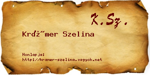 Krámer Szelina névjegykártya